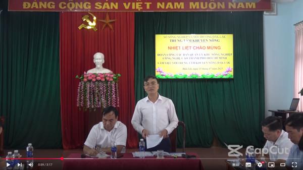 Ký kết hợp tác giữa TTKN và BQL khu Nông nghiệp Công nghệ cao Tp HCM